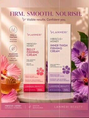 LANMERI Hibiscus + Honey Belly & Inner Thigh Firming Cream Duo